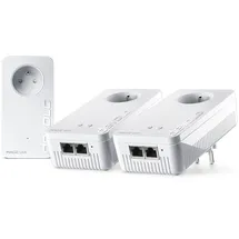devolo Magic 2 WiFi 6 (ax) Multiroom-Kit: 3 PLC-WLAN-Adapter, Gigogne-Stecker (2400 Mbit/s, Mesh, 5 Gigabit-Ethernet-Ports), ideal für Telearbeit und Streaming, französischer Stecker