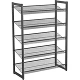 Songmics Schuhregal 74 x 104 x 30,7 cm schwarz