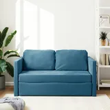 vidaXL Bodensofa mit Schlaffunktion Blau 122x204x55 cm Samt