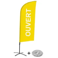 Showdown Displays Beachflag - Komplett-Set - Geöffnet - Französisch