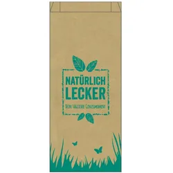 Faltenbeutel braun 20x7x42cm - Natürlich Lecker