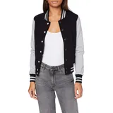 Build Your Brand Sweat College By027 Jacke Black / Grey S