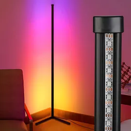 Retoo LED Stehlampe Stehleuchte RGB Fernbedienung Standleuchte Farbwechsel Ecklampe Eckleuchte Lichtsäule Wohnzimmer Schlafzimmer Party-Deko Bar 9W Retoo