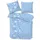 MTOnlinehandel Biber Bettwäsche Sterne Blau 135 x 200 cm + 80 x 80 cm
