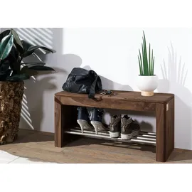 MASSIVMOEBEL24.DE Schuhregal Sheesham 81x30x40 smoked cherry gebeizt TORONTO #145