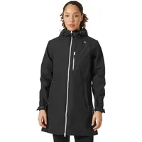HELLY HANSEN Damen W Long Belfast Jacket, Schwarz, L
