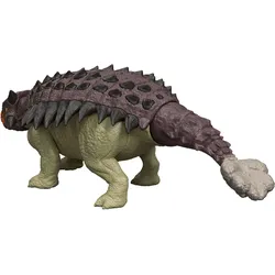 Jurassic World: Die Wiedergeburt Wild Roar Ankylosaurus Dinosaurierspielzeug, Schwanzangriffsbewegung und Geräusch