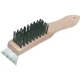 Silverline Tools Silverline PB16 Drahtbürste mit Schaber 6-reihig