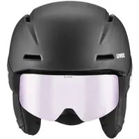Uvex Viti Set Skihelm (Größe 54-58CM, schwarz)