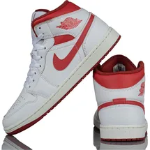 Jordan Air Jordan 1 Mid Herren Weiß/Rot 42,5