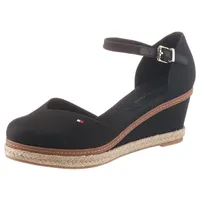 Tommy Hilfiger Damen Sandalen »BASIC CLOSED TOE MID WEDGE«, mit verstellbarer Schnalle