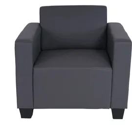 Mendler Modular Sessel Loungesessel mit Ottomane Lyon Kunstleder 58 x 76 x 0 cm Grau