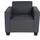 Mendler Modular Sessel Loungesessel mit Ottomane Lyon Kunstleder 58 x 76 x 0 cm Grau