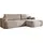 WFL GROUP Ecksofa Chenille 4-Sitzer Beige