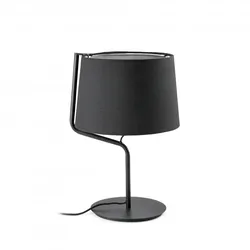 berni, schwarze metall-tischlampe, faro barcelona