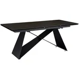 KADIMA DESIGN Esszimmertisch 180 - 260 cm Ausziehbar Keramik Glas Schwarz, Keramiktisch Groß, Designer Küchentisch Rechteckig, Esstisch Extravagant mit