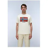 Napapijri Flag Tiki Kurzarm-t-shirt - White Whisper - 3XL