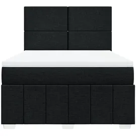 vidaXL Boxspringbett 140 x 200 cm Schwarz