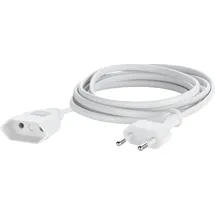 Sygonix SY-5042684 Strom Verlängerungskabel 2.5 A Weiß 2.00 m H03VVH2-F 2X 0,75 mm2