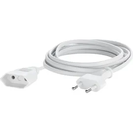 Sygonix SY-5042684 Strom Verlängerungskabel 2.5 A Weiß 2.00 m H03VVH2-F 2X 0,75 mm2