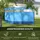 Outsunny Windschutz Polyester Stahl Blau 440L x 140H cm
