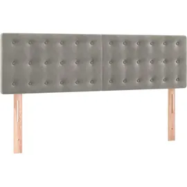 vidaXL Boxspringbett 140 x 200 cm Hellgrau