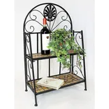 DanDiBo Ambiente Dandibo Regal Mosaik Metall 2 Ablagen Klein 12006 Bücherregal 80 cm Schmiedeeisen Badregal