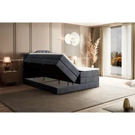 altdecor Boxspringbett VILA-1 KING - 160x200 - H3/H4 - Dunkelgrau