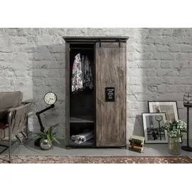 Massivmoebel24 Schrank Mango 100 x 175 x 45 cm Grau