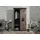 Massivmoebel24 Schrank Mango 100 x 175 x 45 cm Grau
