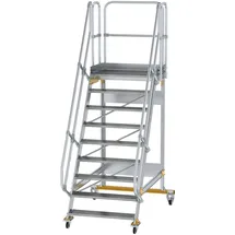 Günzburger Plattformtreppe 60° 9 Stufen 100 cm Aluminium
