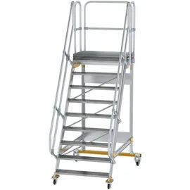 Günzburger Plattformtreppe 60° 9 Stufen 100 cm Aluminium