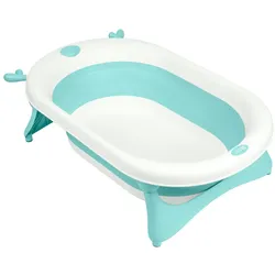 Kikkaboo faltbare Babybadewanne Foldy Wasserablauf leicht zu reinigen ab Geburt grün
