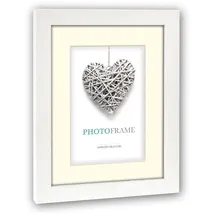 ZEP Regent 4 Passepartout 30x40 Holz Bilderrahmen weiß V32344