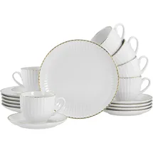 CreaTable Allegra Goldband Kaffeeservice 18-tlg. goldfarben