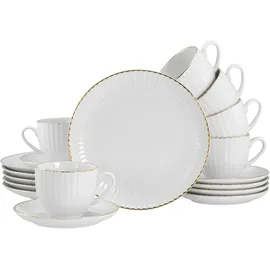 CreaTable Allegra Goldband Kaffeeservice 18-tlg. goldfarben