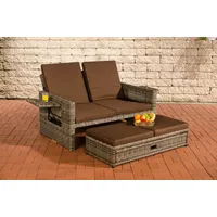 CLP Ancona 5mm Loungesofa grau meliert/terrabraun 