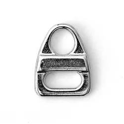 Bach Double-d-ring Metal silver (0012) 10mm