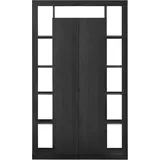 INOSIGN Mehrzweckschrank "Rimini", schwarz (schwarz melamin holzstruktur), B:134cm H:217cm T:42cm, Schränke, Mehrzweckschrank, Breite 134 cm