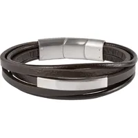 Jacques Lemans Armband Leder, Edelstahl Armbänder & Armreife Herren