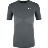 Salewa Zebru Responsive Short Sleeve Men's Tee, Onyx, L