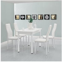 en.casa Esstisch, Moderner Küchentisch Den Haag 120x60cm in weiß weiß