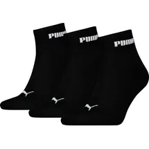 Puma Cushioned Quarter Socken 3er Pack Schwarz 43-46