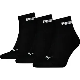 Puma Cushioned Quarter Socken 3er Pack Schwarz 43-46