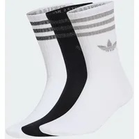 adidas 3-Streifen Glitzer Crew Socken 3er Pack Weiß/Silber 37-39