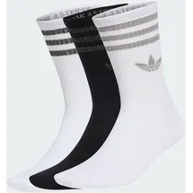 adidas 3-Streifen Glitzer Crew Socken 3er Pack Weiß/Silber 37-39