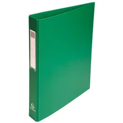 Exacompta 51383E 10x Ringbuch aus Karton 1,8mm PP kaschiert, 4 Ringe 25mm rund am hinteren Deckel befestigt, Rücken 40mm, 32x25,5cm A4 - Grün