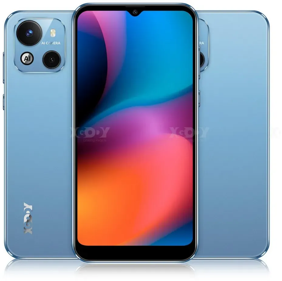 XGODY X18 4G Dual SIM Android10 Handy Quad Core, 3 in 1 Steckplatz Smartphone (16,00 cm/6.26 Zoll, 16 GB Speicherplatz, 8 MP Kamera, ohne Ladegerät, CPU MT6737A 1.3Ghz) blau