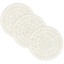all-around24 3 x Abflusssieb Silikon groß und flach universal für Küche Waschbecken-Sieb Dusche Haarsieb Badewanne Spüle (3 x Silikon, Ø 120 mm)