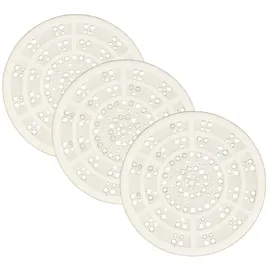 all-around24 3 x Abflusssieb Silikon groß und flach universal für Küche Waschbecken-Sieb Dusche Haarsieb Badewanne Spüle (3 x Silikon, Ø 120 mm)